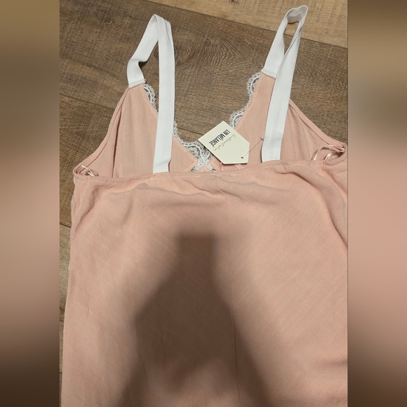 Monteau ($55) Linen-Blend Maxi Slip Dress With Lace Trim - Picture 6 of 7